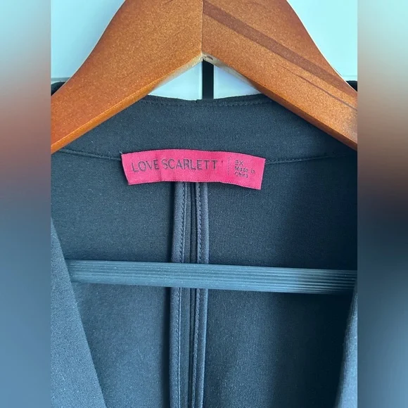 Love Scarlett Black Open Front Blazer Jacket Size 2X NWT - Picture 6 of 12